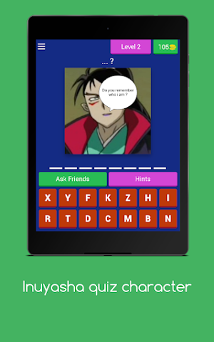 Inuyasha quiz character Screenshot 2