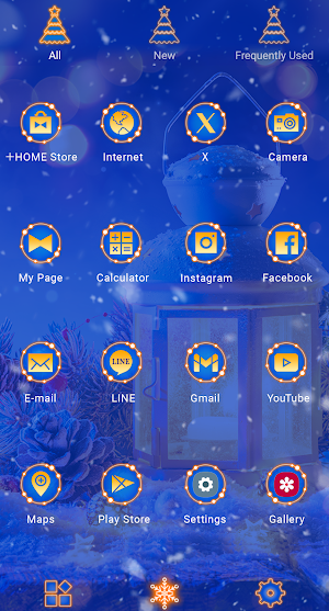 Snowy Holiday Lantern Theme Screenshot 2