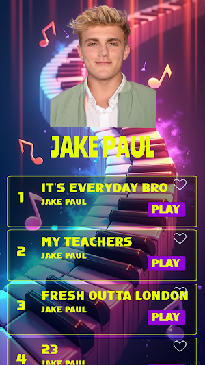 Piano Music Jake Paul Game Screenshot 0