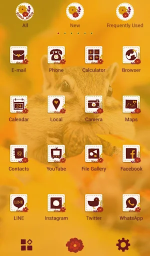 Fall Squirrel Theme Screenshot 2
