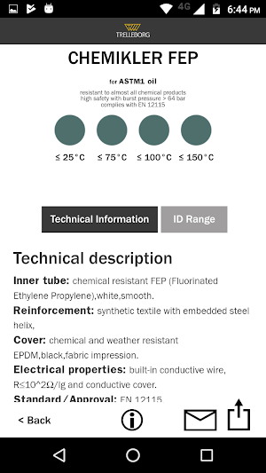Chemical Hose Selector Screenshot 3