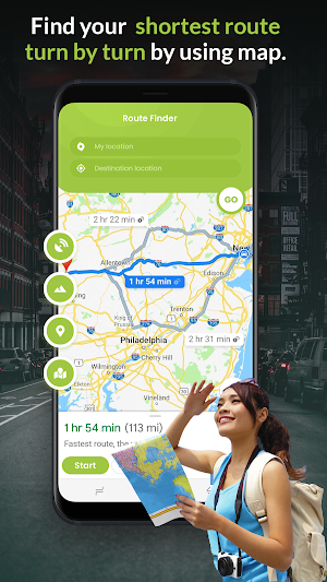 Car Route Planner, Gps Navigate & Traffic Go Screenshot 0