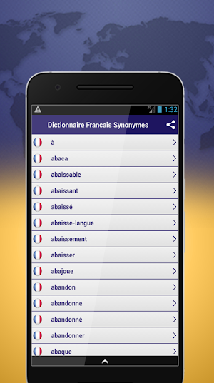 Dictionnaire Francais Synonymes Screenshot 1