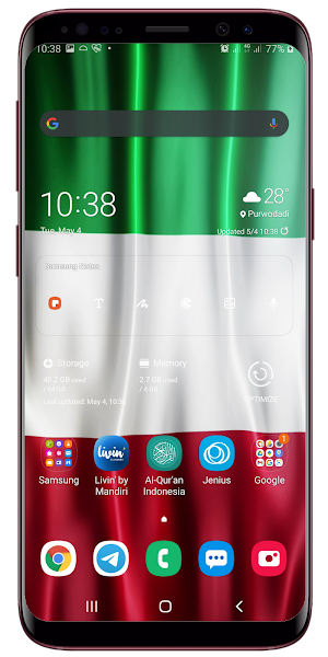 Italian Flag Waving Live Wallpaper Screenshot 2