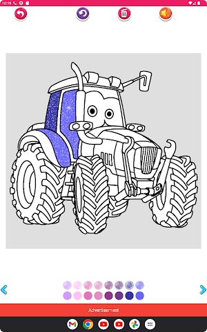 tractor coloring glitter Screenshot 0
