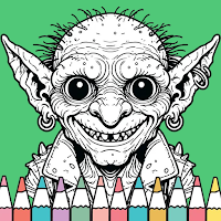 Spooky Goblin Coloring Book