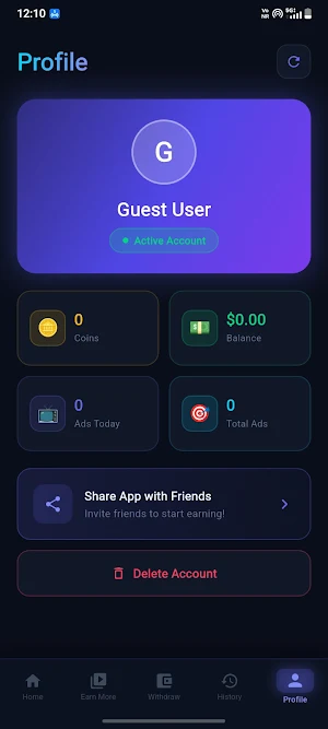 Fast Earn Money Watch Ads Screenshot 3