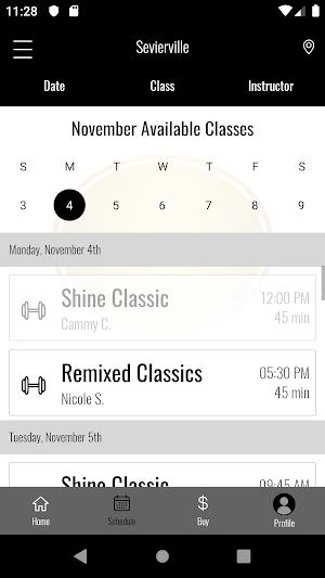 Shine Cycle Fit Co. Screenshot 1