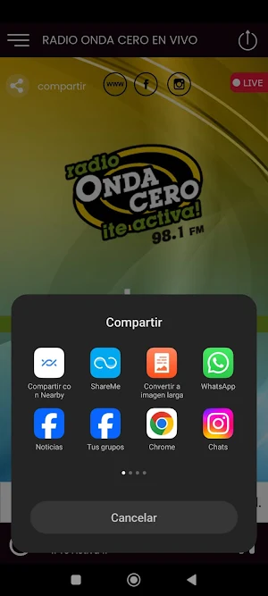 Radio Onda Cero en Vivo Screenshot 1