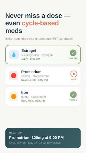 Menopause Tracker & HRT: Crest Screenshot 1