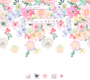 Beautiful Wallpaper Curtain of Flowers Theme Screenshot 0