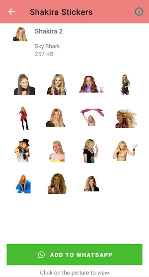 Shakira Stickers Screenshot 2