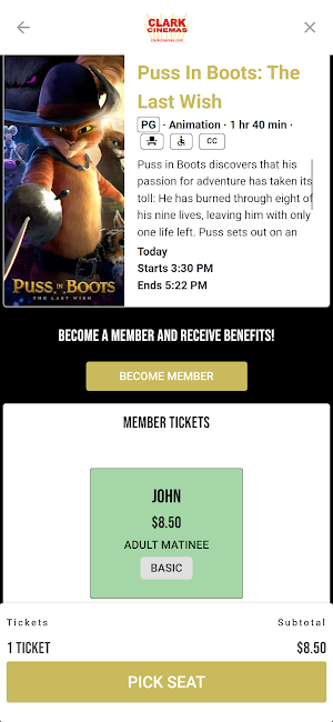 Clark Cinemas Enterprise Screenshot 2