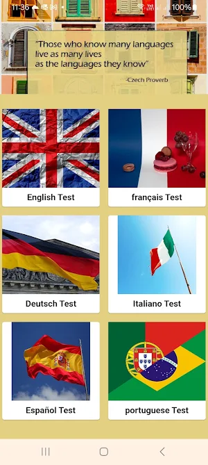 Language Proficiency Tests Screenshot 0