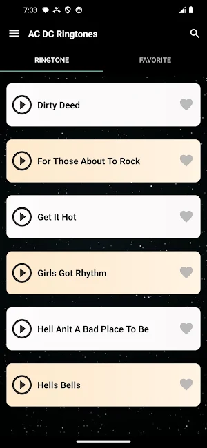 AC DC Ringtones Screenshot 3