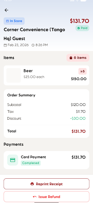 Nightcap POS Screenshot 2