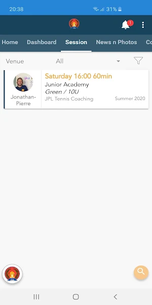 JPL Tennis Coaching Screenshot 2