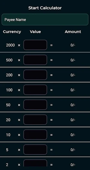 Cash Counter-Calculator Screenshot 3