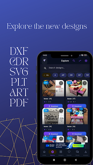 Laser Files: DXF SVG Designs Screenshot 1