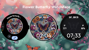 Flower Butterfly WatchFace Screenshot 2