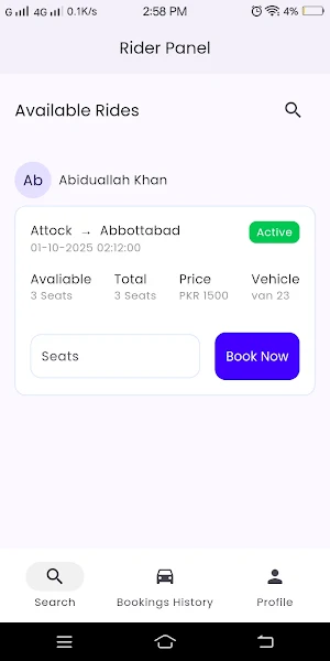 RideLink - ride any where Screenshot 2