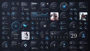 Dark Glass Widgets & Theme Pro Screenshot 2