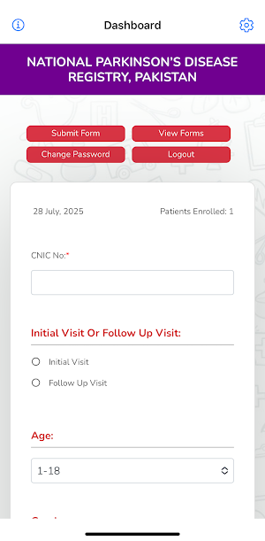 Parkinson’s Disease Registry Screenshot 2