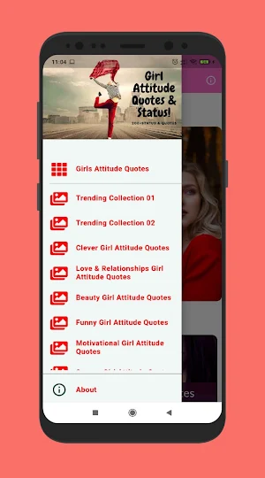 Girls Attitude Quotes & Status Screenshot 1