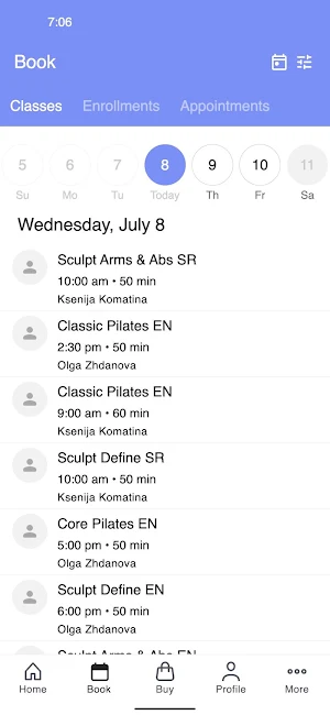 Seven Pilates and Sculpt Screenshot 1