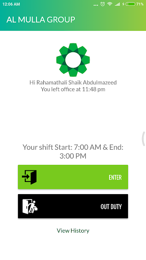 Time Attendance - Al Mulla Group Screenshot 1