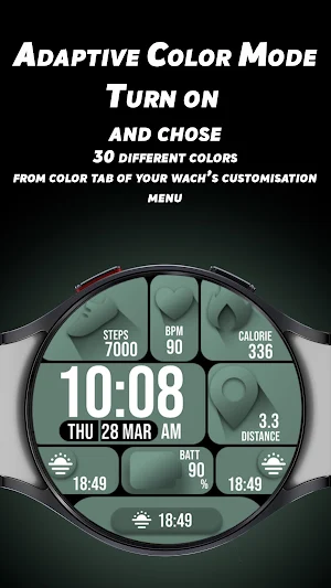 Colorful Tiles - Watch face Screenshot 3