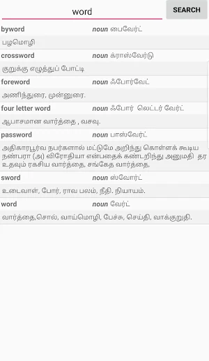 English to Tamil Dictionary Screenshot 2