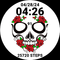 Floral Skull Rose Watchface