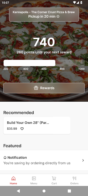 The Corner Crust Pizza & Brew Screenshot 0