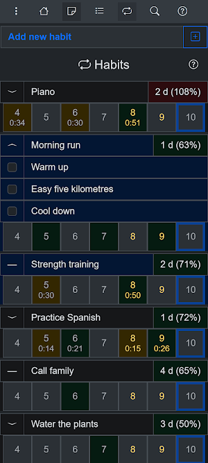 OpenHabitTracker Screenshot 0
