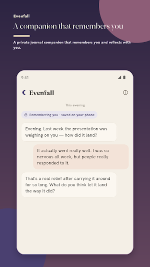 Evenfall: Reflective Journal Screenshot 0