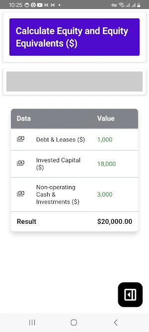 Invested Capital Calculator Screenshot 3