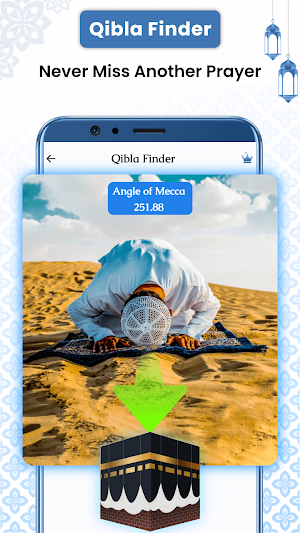 Qibla Finder: Prayer Times App Screenshot 0