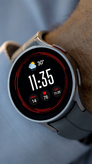 Red Black Watchface Screenshot 1