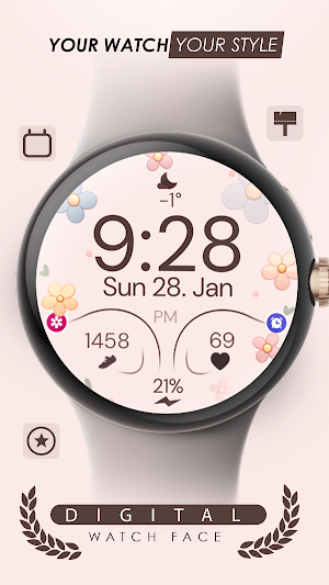 Pastel Floral Watch Face Screenshot 0