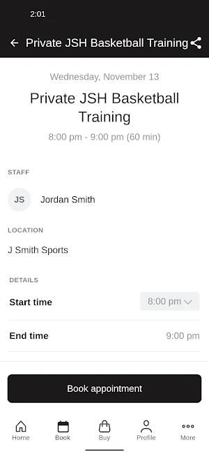 J Smith Sports Screenshot 2