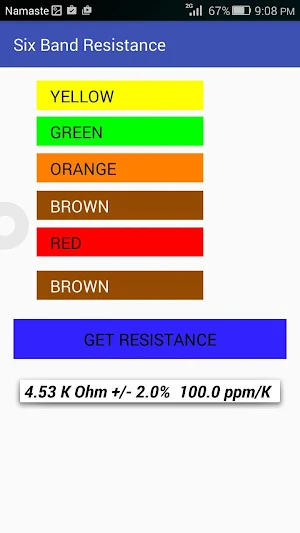 Resistor Color Code Calculator Screenshot 3
