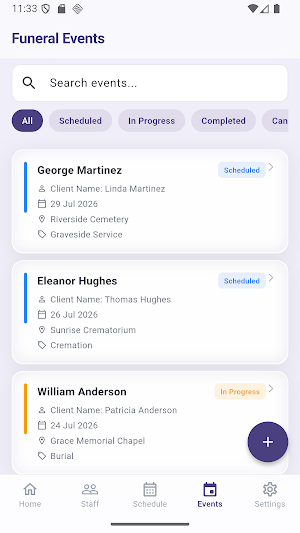 Funeral Service Control Screenshot 3