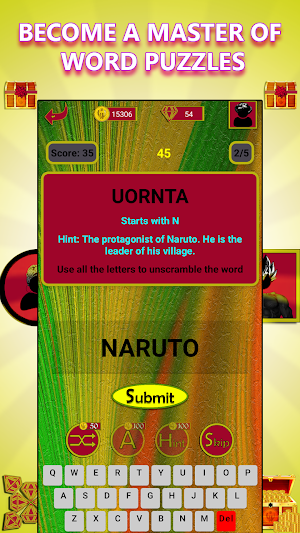 Anime: Unscramble Word Screenshot 1