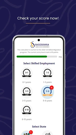 SuccessVisa-Point Calculator Screenshot 2