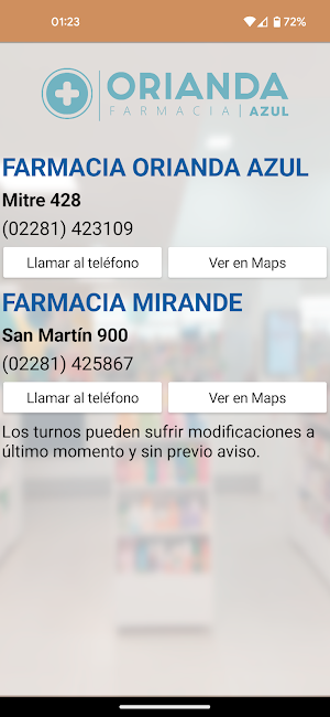 Farmacia Orianda Azul Screenshot 2