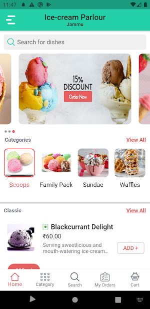 Restro App - Ice-cream Parlour Screenshot 1