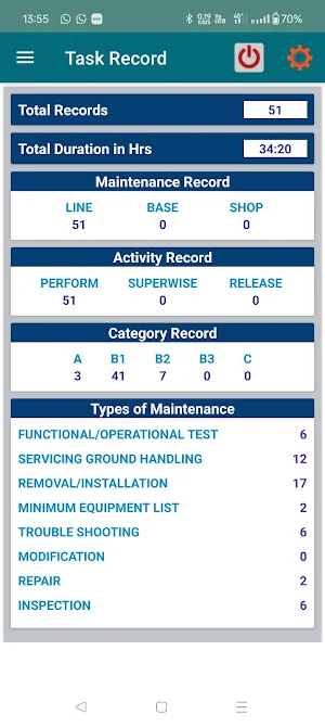 AME Logbook Screenshot 2