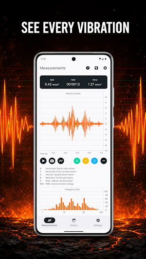 VibeTrace Vibration Meter Screenshot 1