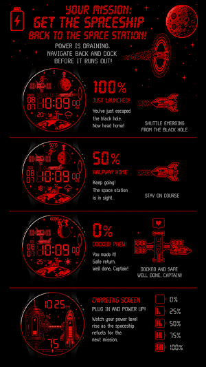 Space Mission LED Watch Face Screenshot 2